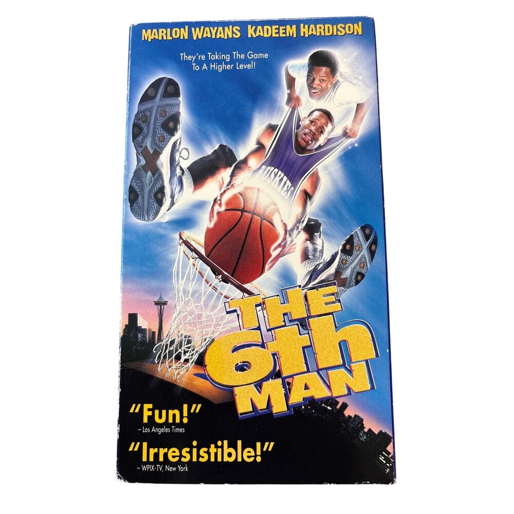 The 6th Man (VHS, 1997) Marlon Wayans Kadeem Hardison, Comedy blockbuster rental